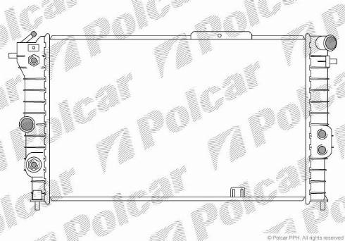 Polcar 5514087X - Радиатор, охлаждане на двигателя vvparts.bg