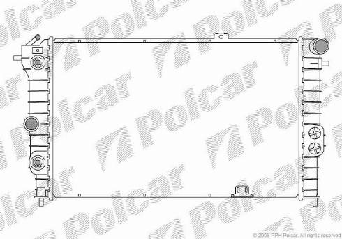 Polcar 551408-7 - Радиатор, охлаждане на двигателя vvparts.bg