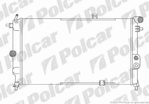 Polcar 551408A5 - Радиатор, охлаждане на двигателя vvparts.bg