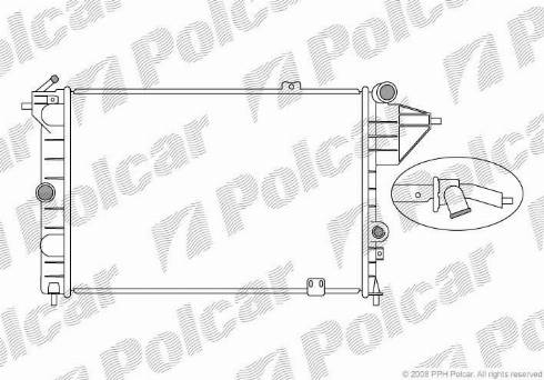 Polcar 551408A3 - Радиатор, охлаждане на двигателя vvparts.bg