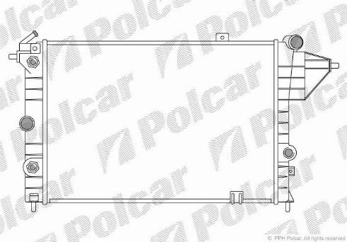 Polcar 551408A2 - Радиатор, охлаждане на двигателя vvparts.bg
