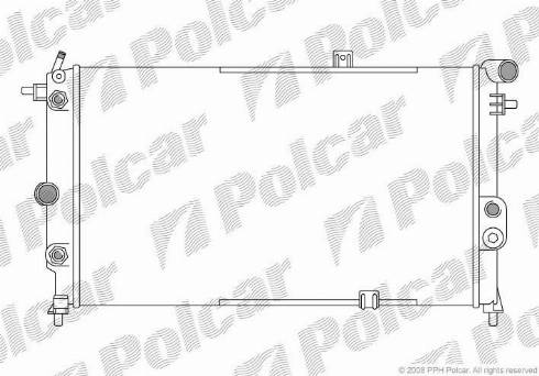 Polcar 551408A7 - Радиатор, охлаждане на двигателя vvparts.bg