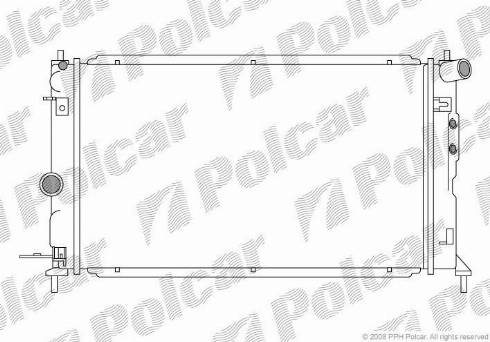 Polcar 551608-4 - Радиатор, охлаждане на двигателя vvparts.bg