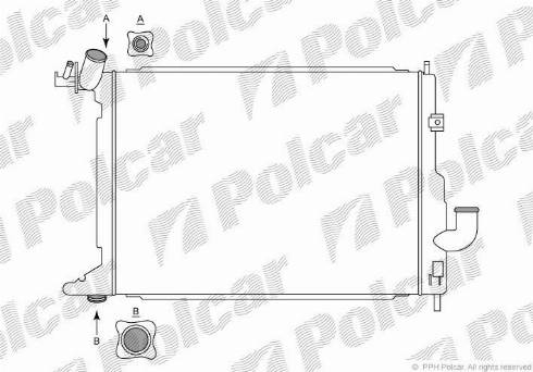 Polcar 5516085X - Радиатор, охлаждане на двигателя vvparts.bg