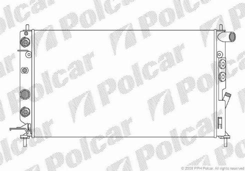 Polcar 551608A6 - Радиатор, охлаждане на двигателя vvparts.bg