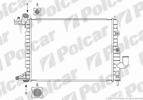 Polcar 5516088X - Радиатор, охлаждане на двигателя vvparts.bg