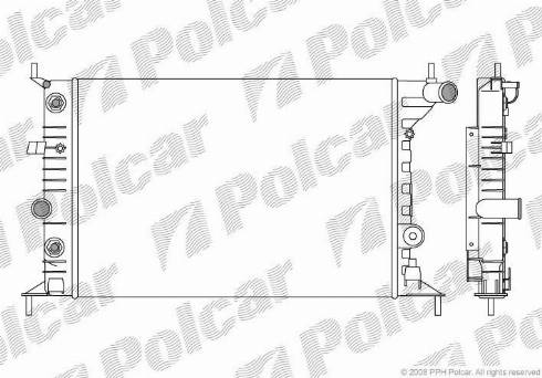 Polcar 5516082X - Радиатор, охлаждане на двигателя vvparts.bg