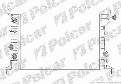 Polcar 551608-2 - Радиатор, охлаждане на двигателя vvparts.bg