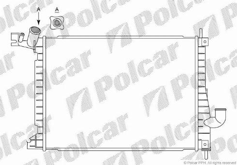 Polcar 551608-7 - Радиатор, охлаждане на двигателя vvparts.bg