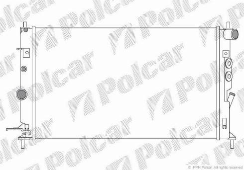 Polcar 551608A9 - Радиатор, охлаждане на двигателя vvparts.bg