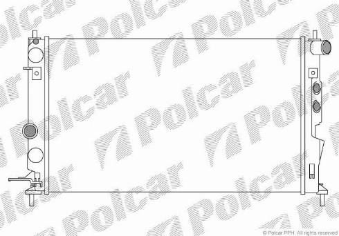 Polcar 551608A4 - Радиатор, охлаждане на двигателя vvparts.bg