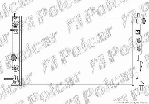 Polcar 551608A3 - Радиатор, охлаждане на двигателя vvparts.bg