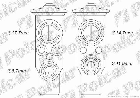 Polcar 5516KZ-2 - Разширителен клапан, климатизация vvparts.bg