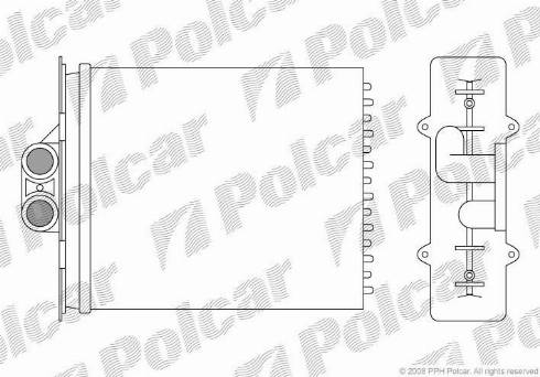 Polcar 5516N8-2 - Топлообменник, отопление на вътрешното пространство vvparts.bg