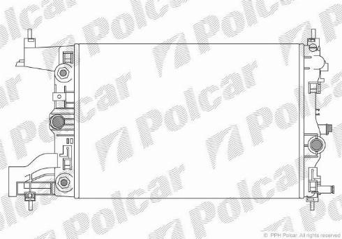 Polcar 551108-5 - Радиатор, охлаждане на двигателя vvparts.bg