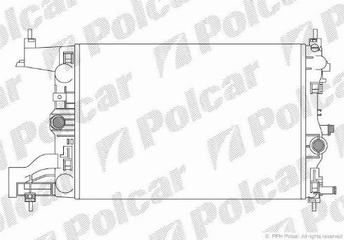 Polcar 551108-1 - Радиатор, охлаждане на двигателя vvparts.bg