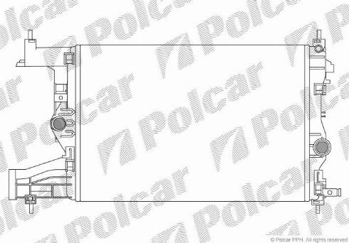 Polcar 5511083X - Радиатор, охлаждане на двигателя vvparts.bg