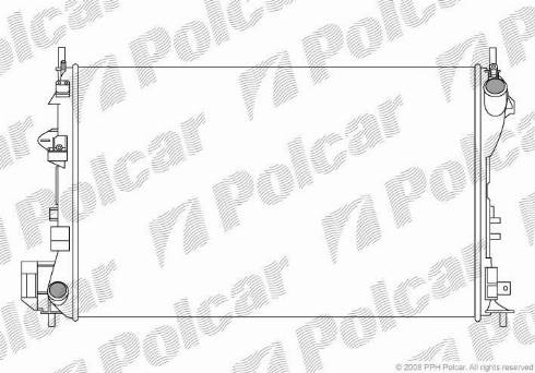 Polcar 551808-1 - Радиатор, охлаждане на двигателя vvparts.bg