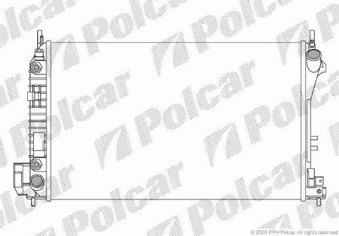 Polcar 5518083X - Радиатор, охлаждане на двигателя vvparts.bg