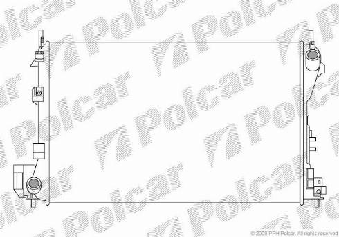 Polcar 551808-2 - Радиатор, охлаждане на двигателя vvparts.bg