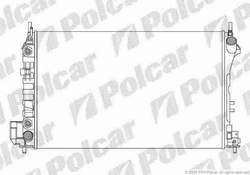 Polcar 551808A3 - Радиатор, охлаждане на двигателя vvparts.bg