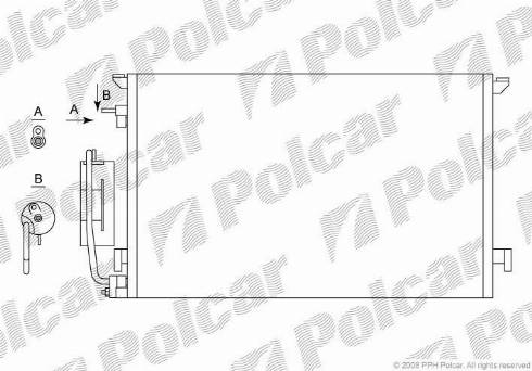 Polcar 5518K84X - Кондензатор, климатизация vvparts.bg