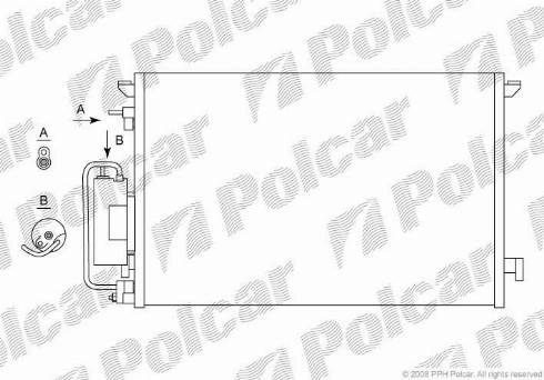 Polcar 5518K81X - Кондензатор, климатизация vvparts.bg