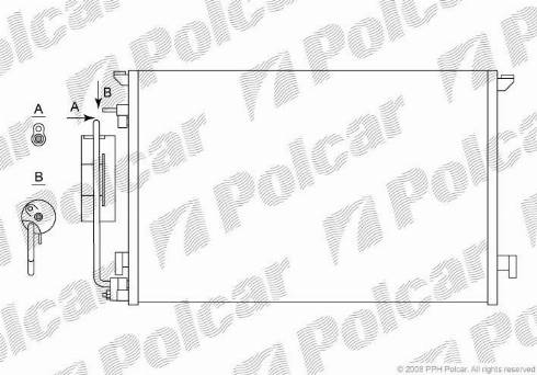 Polcar 5518K83X - Кондензатор, климатизация vvparts.bg