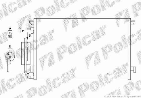 Polcar 5518K82X - Кондензатор, климатизация vvparts.bg