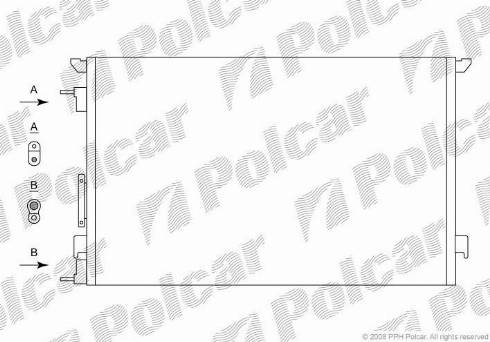 Polcar 5518K8C1 - Кондензатор, климатизация vvparts.bg