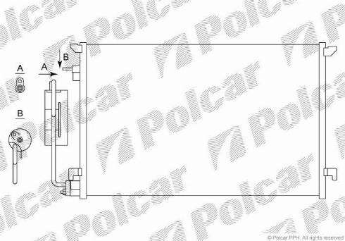 Polcar 5518K8C3 - Кондензатор, климатизация vvparts.bg