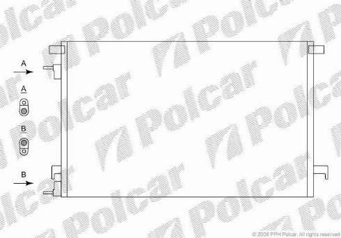 Polcar 5518K8C2 - Кондензатор, климатизация vvparts.bg