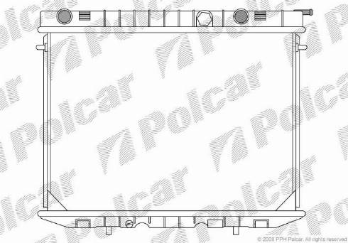 Polcar 558008-1 - Радиатор, охлаждане на двигателя vvparts.bg