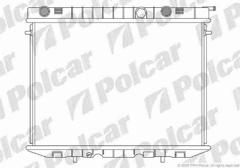 Polcar 558008-3 - Радиатор, охлаждане на двигателя vvparts.bg