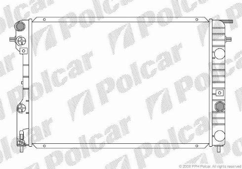 Polcar 552708-3 - Радиатор, охлаждане на двигателя vvparts.bg