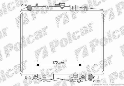 Polcar 5570081K - Радиатор, охлаждане на двигателя vvparts.bg