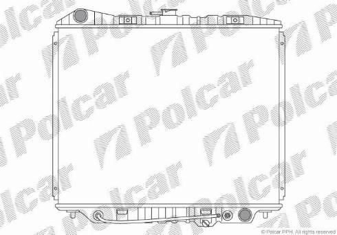 Polcar 557008-1 - Радиатор, охлаждане на двигателя vvparts.bg