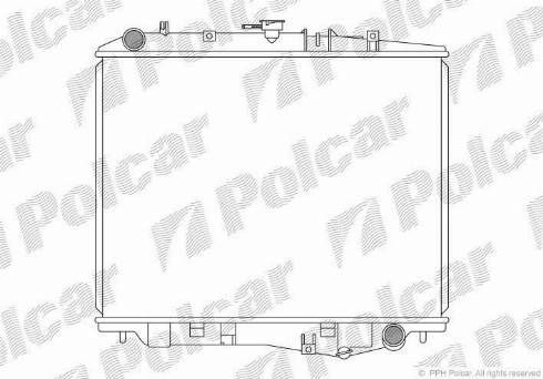 Polcar 557008-3 - Радиатор, охлаждане на двигателя vvparts.bg