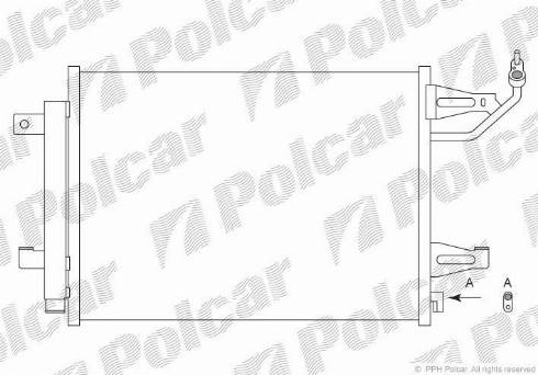 Polcar 5095K8C2 - Кондензатор, климатизация vvparts.bg