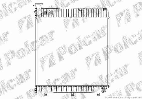 Polcar 506108-2 - Радиатор, охлаждане на двигателя vvparts.bg