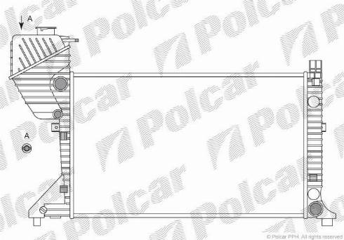 Polcar 506308A1 - Радиатор, охлаждане на двигателя vvparts.bg