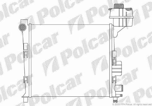 Polcar 5005082X - Радиатор, охлаждане на двигателя vvparts.bg