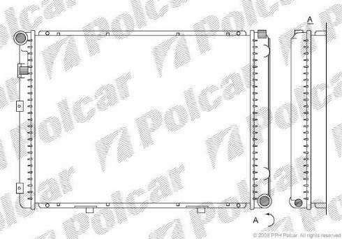 Polcar 500008-1 - Радиатор, охлаждане на двигателя vvparts.bg