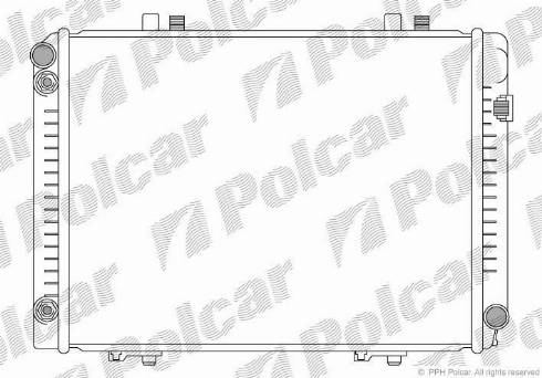 Polcar 500008-X - Радиатор, охлаждане на двигателя vvparts.bg