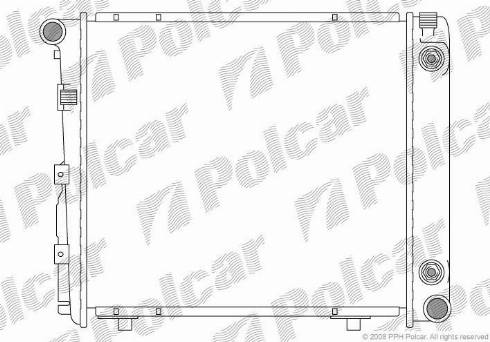 Polcar 500108-6 - Радиатор, охлаждане на двигателя vvparts.bg