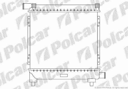 Polcar 500108-1 - Радиатор, охлаждане на двигателя vvparts.bg