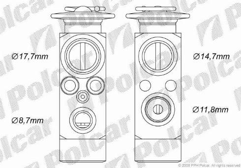 Polcar 5001KZ-4 - Разширителен клапан, климатизация vvparts.bg