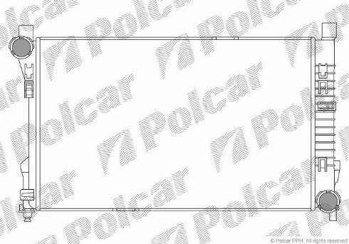 Polcar 500308-7 - Радиатор, охлаждане на двигателя vvparts.bg