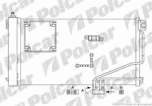 Polcar 5003K8C2 - Кондензатор, климатизация vvparts.bg