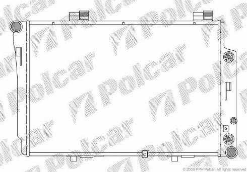 Polcar 500208-4 - Радиатор, охлаждане на двигателя vvparts.bg